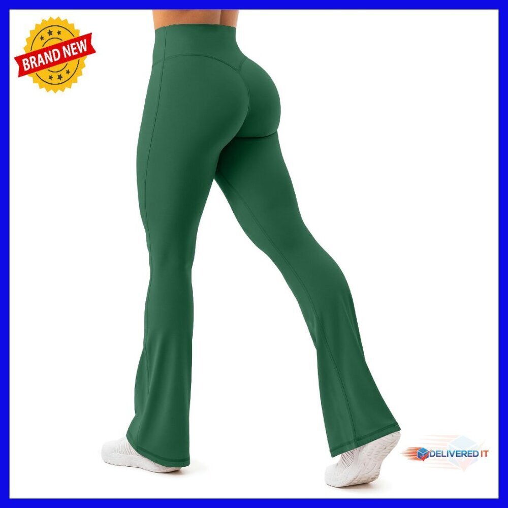 High Waist Flare Leggings Tummy Control Butt Lifting Yoga Wide Leg Pants